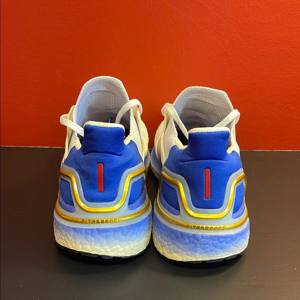 Adidas Men's White and Blue Running Shoes - Picture 5 of 15